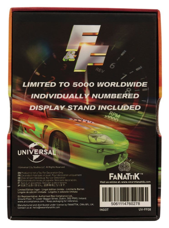 Fast & Furious Ingot Stained Glass Style Metal 3
