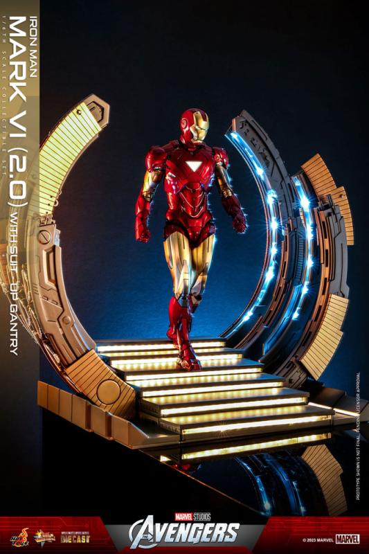 Marvel's The Avengers Movie Masterpiece Diecast Action Figure 1/6 Iron Man Mark VI (2.0) with Suit-U