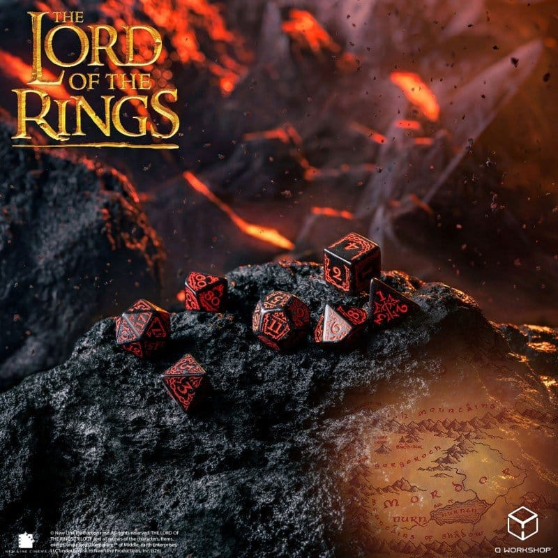 The Lord of the Rings Dice Set of 7 Mordor 7