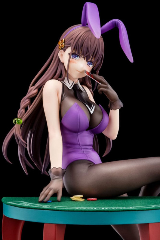 The Demon Sword Master of Excalibur Academy Statue 1/6 Elfine Phillet wearing flower's purple bunny 13