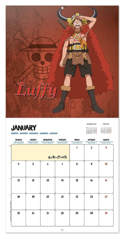 One Piece Wall Calendar 2027 30 x 30 cm 2