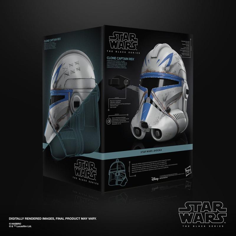 Star Wars Ahsoka: Clone Captain Rex 1/1 Black Series Electronic Helmet - Hasbro