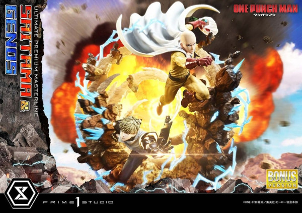 One-Punch Man Premium Masterline Series Statue 1/4 Saitama & Genos DX Bonus Version 73 cm 2