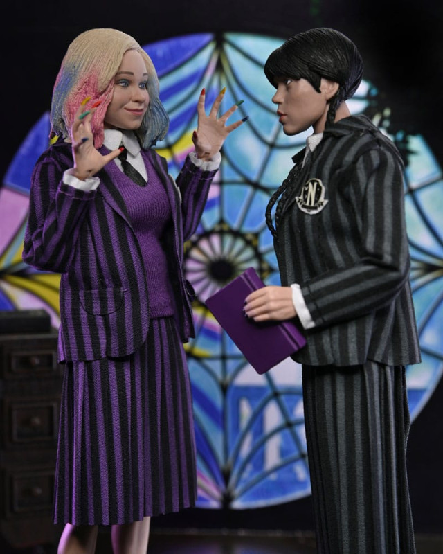 Wednesday Action Figures 2 Pack Wednesday Addams (Nevermore Uniform) and Enid 20 cm 9