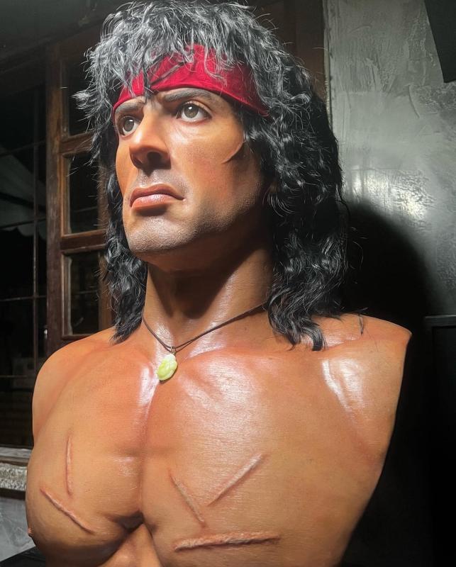 Rambo III life size bust by Edinho Maga