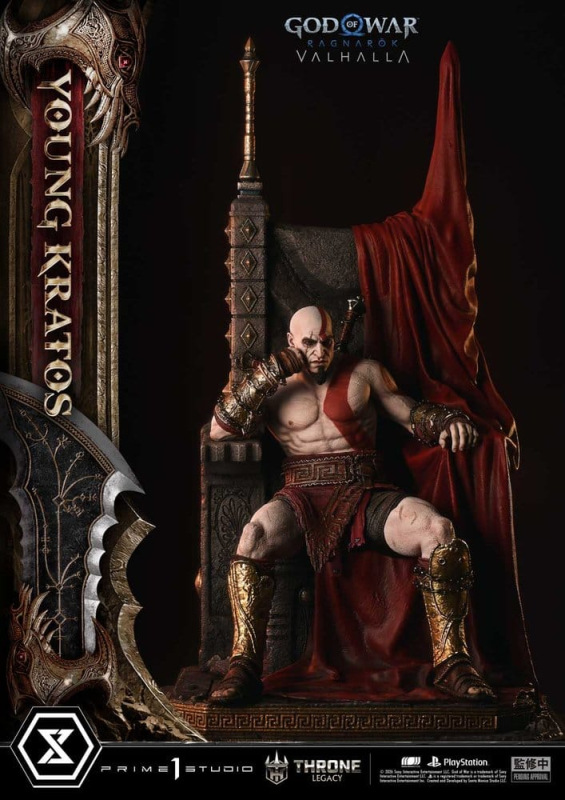 Throne Legacy God of War Series Statue 1/3 Ragnarok Young Thyself Kratos 91 cm 9