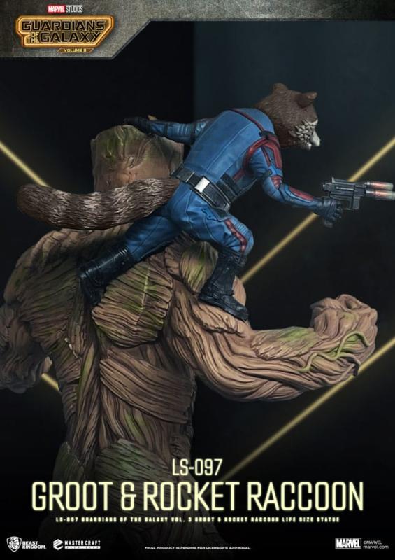 Guardians of the Galaxy 3: Groot & Rocket Raccoon 1/1 Statue - Beast Kingdom Toys