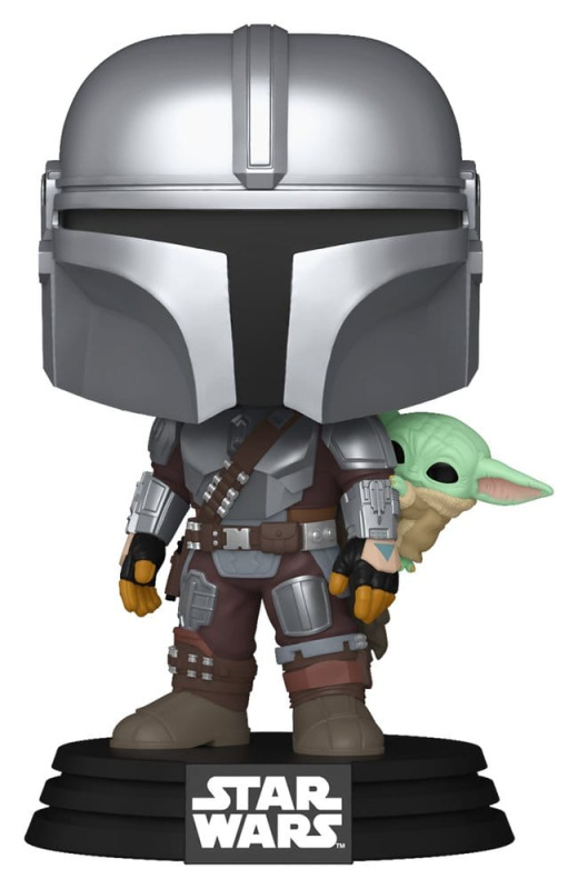 Star Wars: The Mandalorian and Grogu POP! Vinyl Bobblehead Figure The Mandalorian with Grogu 9 cm