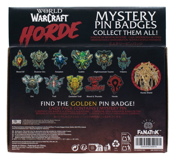 World of Warcraft Mystery Pin Badges Horde Blind Box Display (12) 4