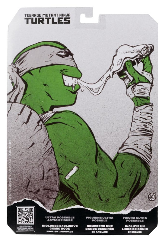 Teenage Mutant Ninja Turtles Page Punchers Action Figure Michelangelo (Black White & Green) (Red Pla 7