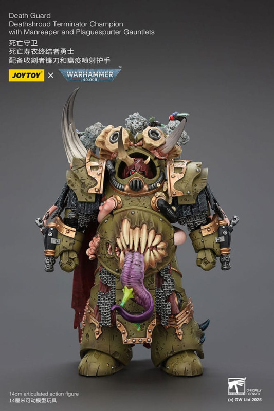 Warhammer 40k Action Figure 1/18 Death Guard Deathshroud Terminator Championwith Manreaper and Plagu
