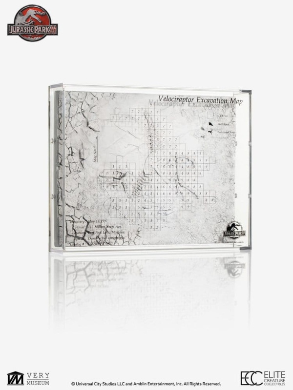 Jurassic Park III Excavation Map Velociraptor 27 cm 7