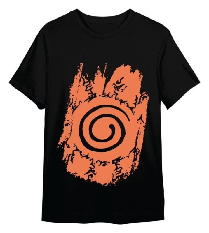 Naruto Shippuden T-Shirt Retro Logo Black Size XXL 1