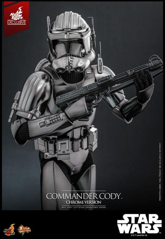 Star Wars Movie Masterpiece Action Figure 1/6 Commander Cody (Chrome Version) Hot Toys Exclusive 30