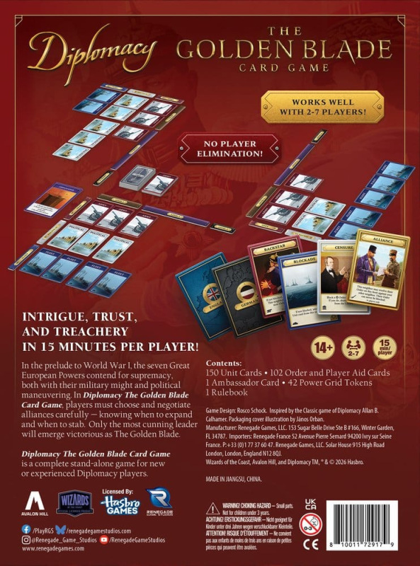 Diplomacy: The Golden Blade card game *Englische Version* 1