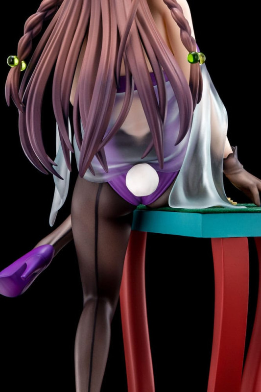 The Demon Sword Master of Excalibur Academy Statue 1/6 Elfine Phillet wearing flower's purple bunny 10