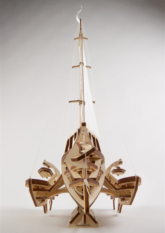 Ugears 3D Wooden Puzzle Trimaran Merihobus 8