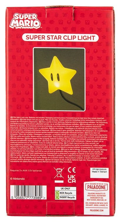 Super Mario Light Super Star Clip 33 cm 1