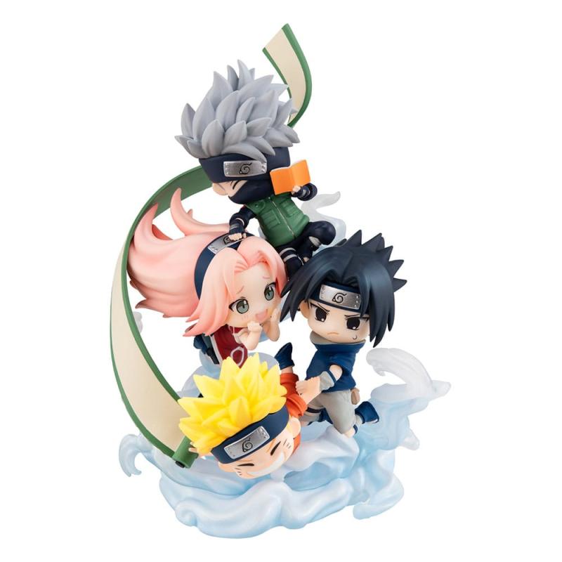 Naruto Shippuden FigUnity PVC Mini Statue Gather here, Team 7 13 cm (with gift)