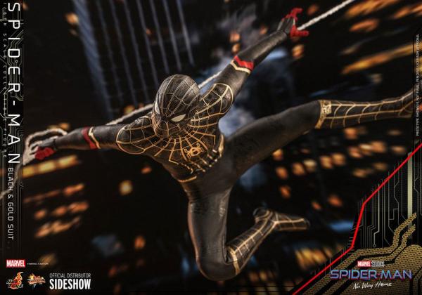 Spider-Man: No Way Home Movie Masterpiece Action Figure 1/6 Spider-Man (Black & Gold Suit) 30 cm