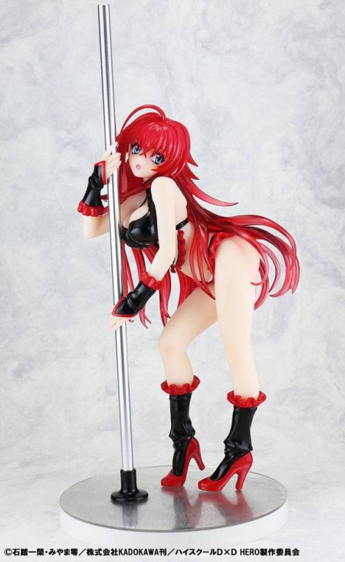 High School DxD Statue 1/7 Rias Gremory Pole Dance Ver. Black Color 20 cm