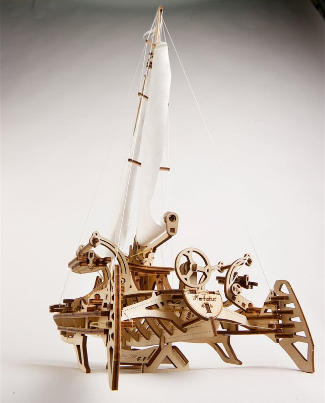 Ugears 3D Wooden Puzzle Trimaran Merihobus 5