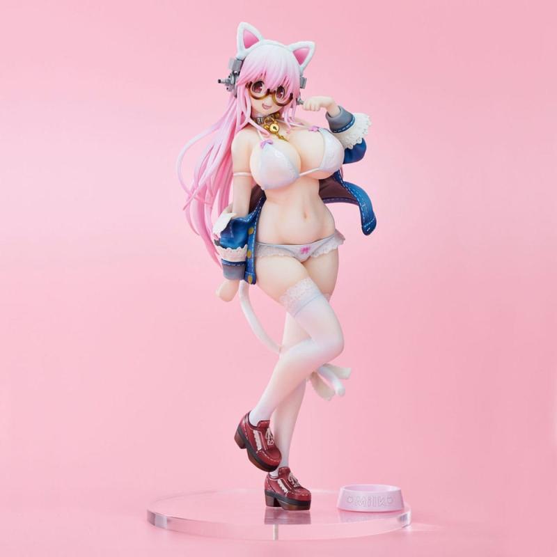 Super Sonico PVC Statue Super Sonico White Cat Ver. 27 cm