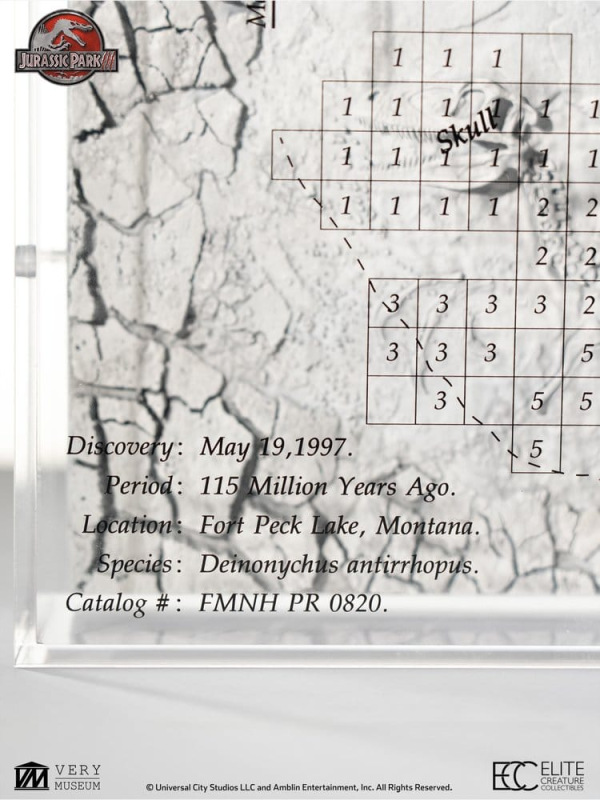 Jurassic Park III Excavation Map Velociraptor 27 cm 4