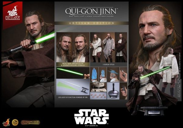 Star Wars: The Phantom Menace Movie Masterpiece Action Figure 1/6 Qui-Gon Jinn (Artisan Edition) Hot 6