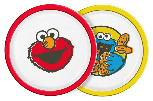 Sesame Street Plate Vintage Kids 2-Pack 22 cm