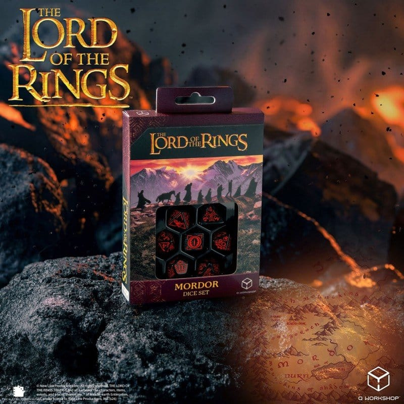 The Lord of the Rings Dice Set of 7 Mordor 8