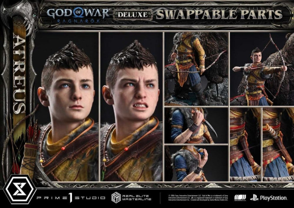 God of War: Ragnarok Real Elite Masterline Statue 1/3 Atreus Deluxe Version 96 cm 2