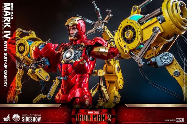 Iron Man 2 Action Figure 1/4 Iron Man Mark IV with Suit-Up Gantry 49 cm