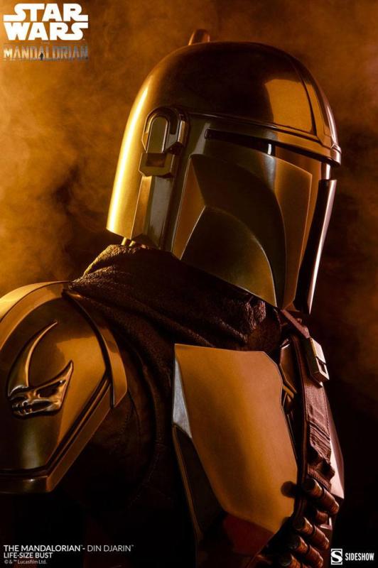Star Wars: The Mandalorian - Din Djarin 86 cm Life-Size Bust - Sideshow Collectibles