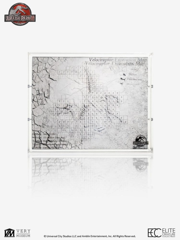 Jurassic Park III Excavation Map Velociraptor 27 cm 8
