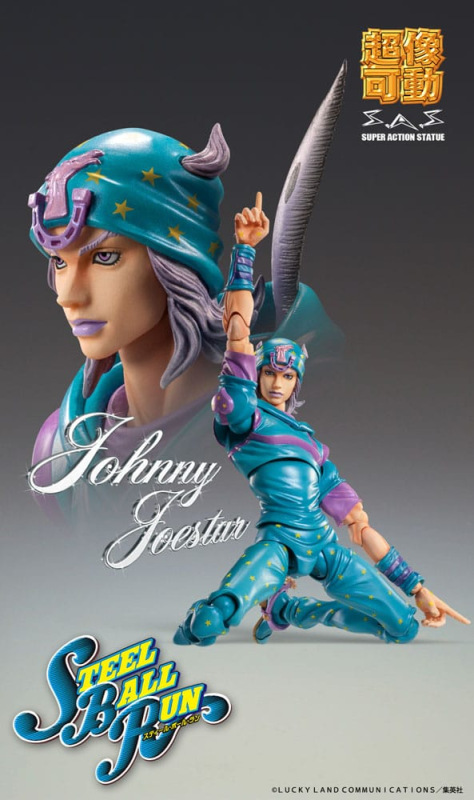 JoJo's Bizarre Adventure Part7 Steel Ball Run Super Action Action Figure Chozokado Johnny Joestar Se 4