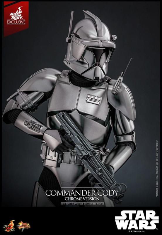 Star Wars Movie Masterpiece Action Figure 1/6 Commander Cody (Chrome Version) Hot Toys Exclusive 30