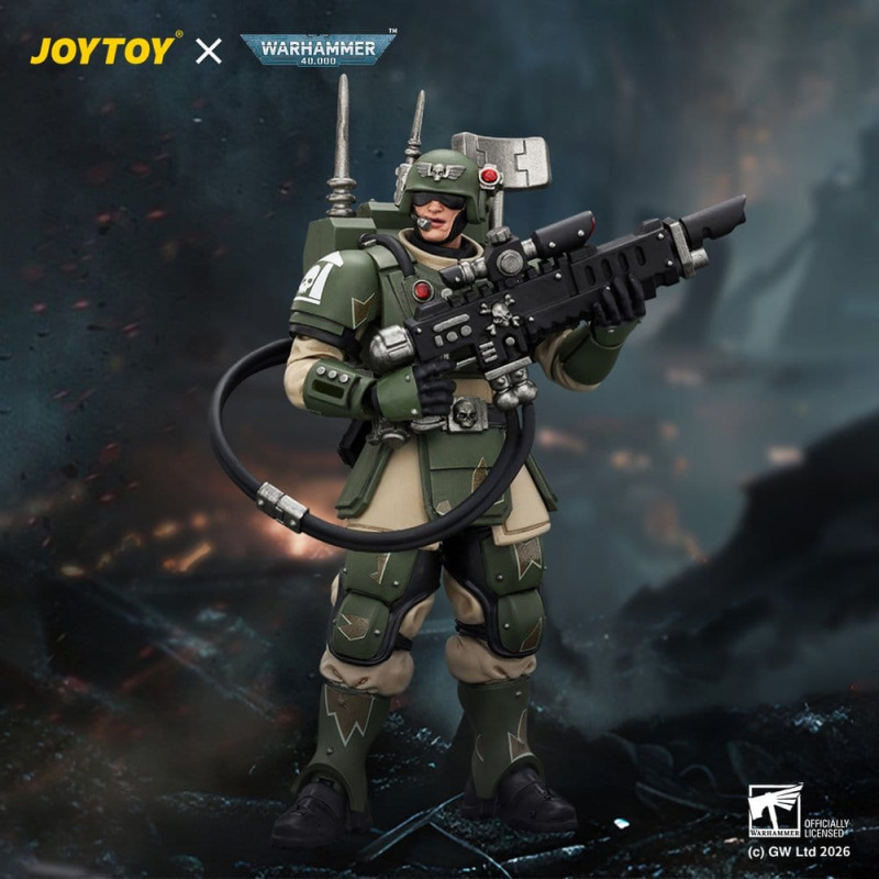 Warhammer Action Figure Astra Militarum Kasrkin 3 with Hot-shot Lasgun and Vox-caster 6