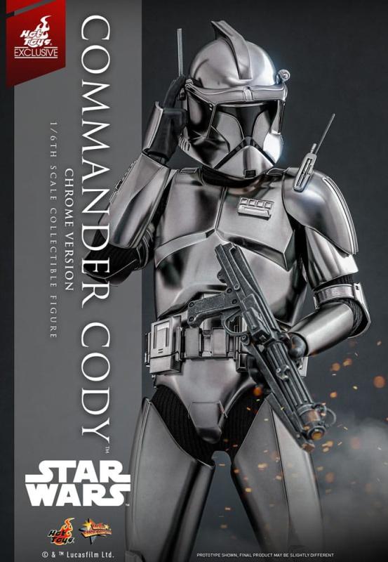 Star Wars Movie Masterpiece Action Figure 1/6 Commander Cody (Chrome Version) Hot Toys Exclusive 30