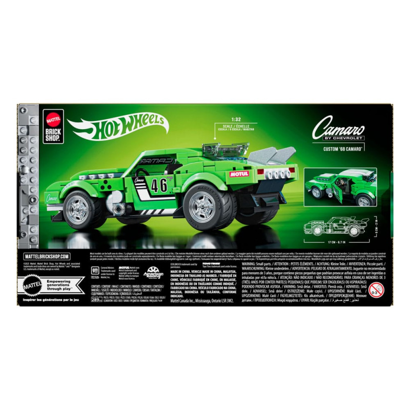 Mattel Brick Shop Hot Wheels Speed Series Building Set 1/32 Custom '68 Camaro 6