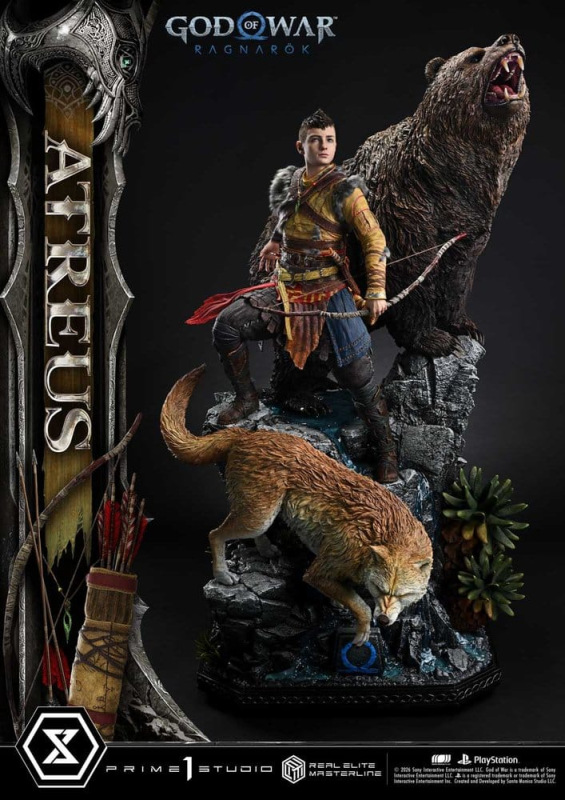 God of War: Ragnarok Real Elite Masterline Statue 1/3 Atreus Deluxe Version 96 cm 3