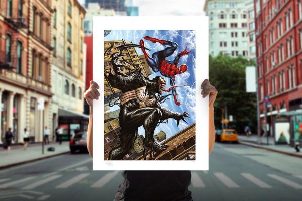Marvel: Spider-Man vs Venom 46 x 61 cm Art Print - Sideshow Collectibles