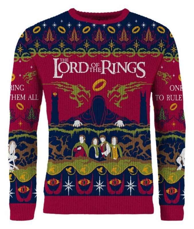 Lord Of The Rings Christmas Sweater One Sweater To Rule Them All Size S 5