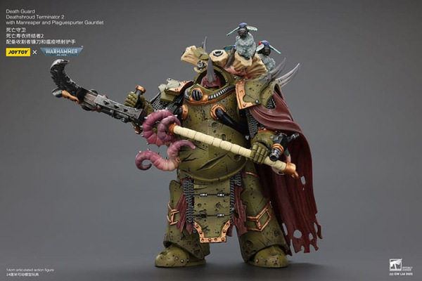 Warhammer 40k Action Figure 1/18 Death Guard Deathshroud Terminator 2 with Manreaper and Plaguespurt 2