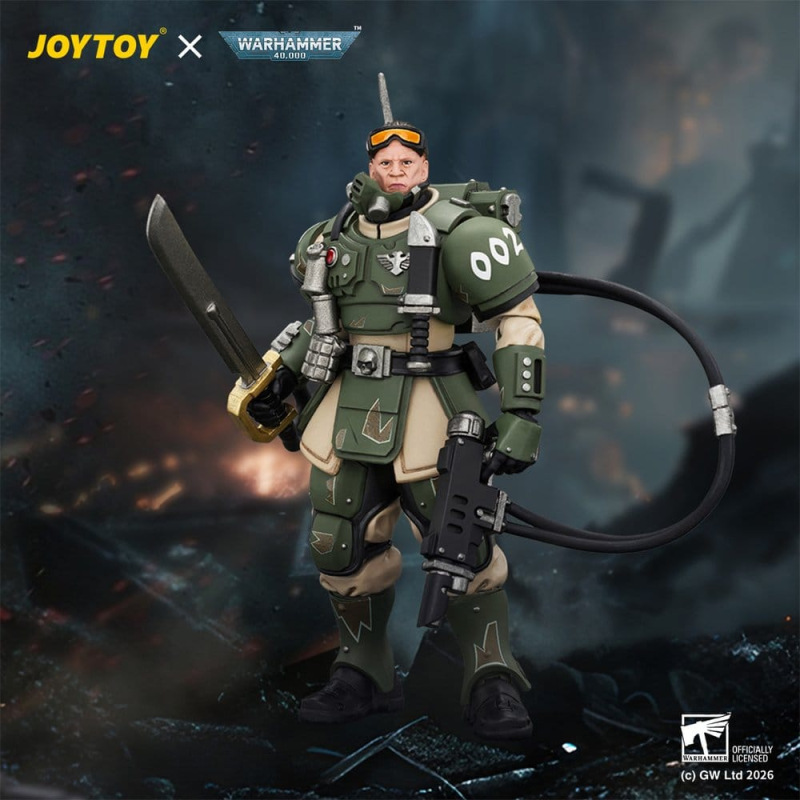 Warhammer Action Figure Astra Militarum Kasrkin 7 with Hot-shot Laspistol and Power Sword 6