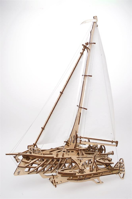 Ugears 3D Wooden Puzzle Trimaran Merihobus 13
