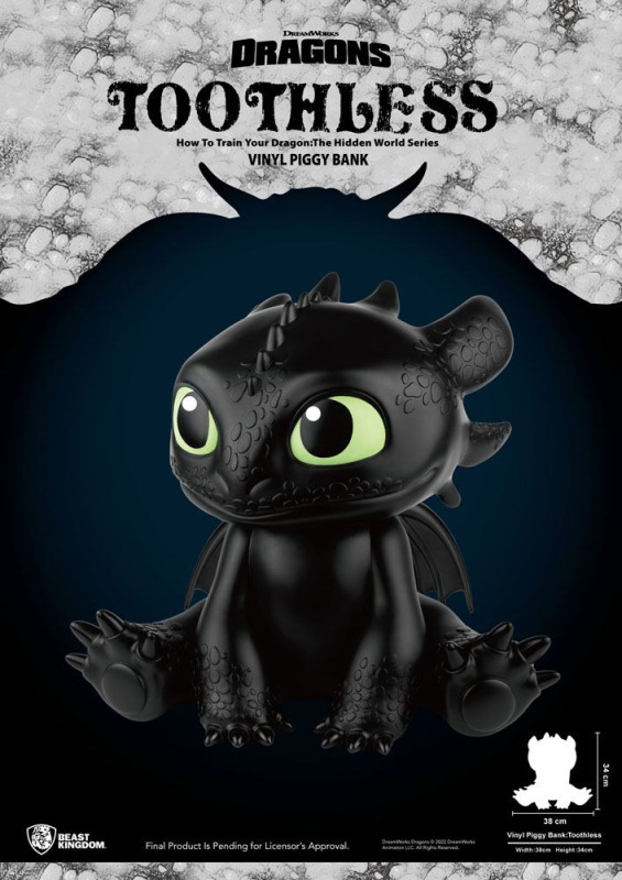 How To Train Your Dragon Piggy Vinyl Bank Toothless 30 cm 3
