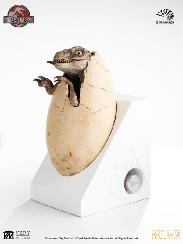 Jurassic Park III ECC Elite Creature Line Statue White Queen Hatching Egg 13 cm 9