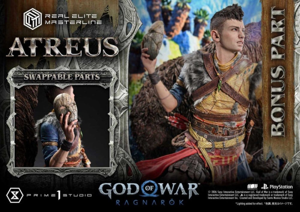 God of War: Ragnarok Real Elite Masterline Statue 1/3 Atreus DX Bonus Version 96 cm 1