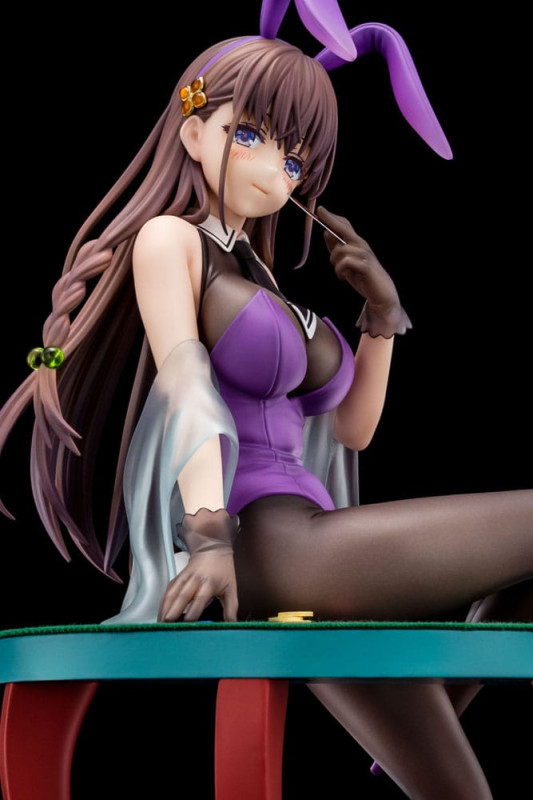 The Demon Sword Master of Excalibur Academy Statue 1/6 Elfine Phillet wearing flower's purple bunny 12